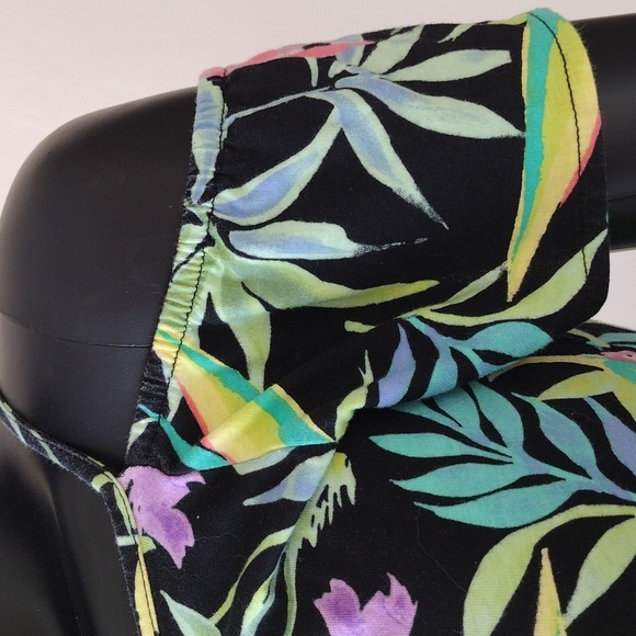 Children's Place Dress Girl (10/12) Black Floral Cold Shoulder Hi Low Vacation - Picture 3 of 5